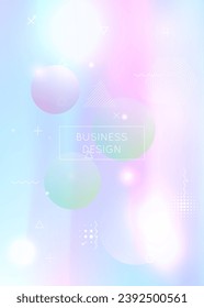 Holographic Design. Gradient Pattern. Digital Shape. Motion Flyer. Space Futuristic Composition. Memphis Dots. Blue Shiny Texture. Magic Graphic. Violet Holographic Design