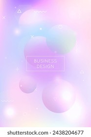 Holographic Design. Hipster Background. Trendy Dots. Light Poster. Magic Ultraviolet Magazine. Purple Soft Shape. Minimalist Fluid. Memphis Flyer. Violet Holographic Design
