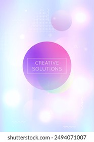 Holographic Design. Magic Luminous Composition. Round Graphic. Blue Space Shape. Science Dots. Motion Flyer. Abstract Texture. Digital Fluid. Violet Holographic Design