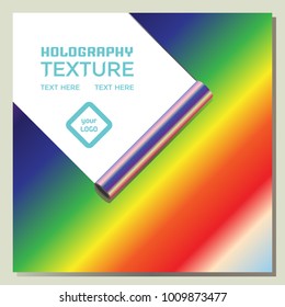 Holographic Design templates for banners, greeting cards, background and advertising. Vector template. Vector illustration.