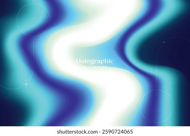 Holographic Dreamscapes Abstract Iridescence Holo Background Pastel Gradient. Trendy Modern Design Gradient Futuristic Iridescent Background