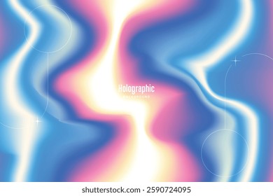 Holographic Dreamscapes Abstract Iridescence Holo Background Pastel Gradient. Trendy Modern Design Gradient Futuristic Iridescent Background