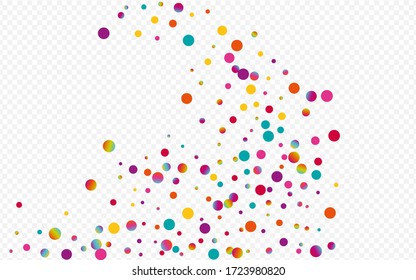 Holographic Dust Celebration Transparent Background. Multicolored Carnaval Splash Invitation. Fun Pattern. Hologram Flying Design.