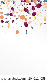 Holographic Dust Flying Grey Background. Colored Happy Splash Invitation. Top Wallpaper. Gradient Invitation Postcard.
