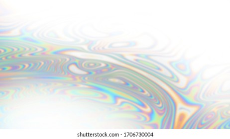 Holographic dynamic pattern. Abstract trendy background. Soft pastel colored ripples illustration. Beautiful rainbow colored fashion print. Not trace, include mesh gradient. Vector EPS10
