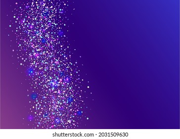 Holographic Effect. Disco Multicolor Gradient. Glitter Art. Light Texture. Metal Design. Transparent Sparkles. Pink Blur Confetti. Modern Foil. Purple Holographic Effect