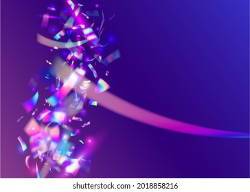 Holographic Effect. Glamour Art. Laser Prism. Bright Foil. Blue Party Glitter. Blur Realistic Gradient. Falling Sparkles. Glitch Confetti. Pink Holographic Effect