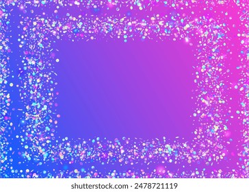 Holographic Effect. Glare Concept. Cristal Poster. Light Isolated Backdrop. Festive Glitter. Pink Laser Paper. Modern Banner. Rainbow Background. Blue Holographic Effect