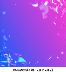 Holographic Effect. Retro Element. Disco Vaporwave Sunlight. Transparent Confetti. Digital Foil. Glitter Art. Hologram Sparkles. Pink Laser Glitter. Violet Holographic Effect