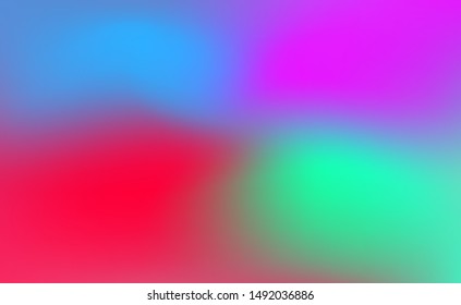 Holographic fluid background. Neon gradient texture. Perfect for app and web design. Vector illustration.