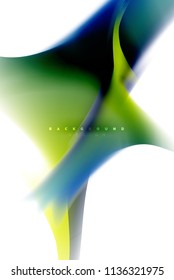 Holographic fluid colors flow, colorful liquid mixing colours motion concept. Vector illustration