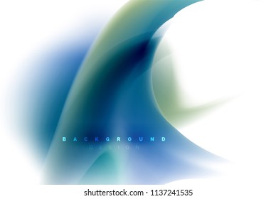 Holographic fluid colors flow, colorful liquid mixing colours motion concept. Vector illustration