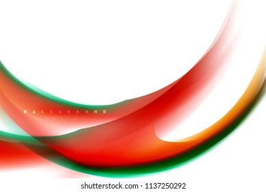 Holographic fluid colors flow, colorful liquid mixing colours motion concept. Vector illustration