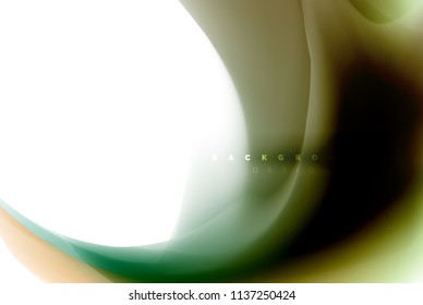 Holographic fluid colors flow, colorful liquid mixing colours motion concept. Vector illustration