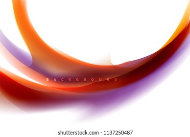 Holographic fluid colors flow, colorful liquid mixing colours motion concept. Vector illustration