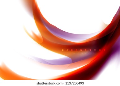 Holographic fluid colors flow, colorful liquid mixing colours motion concept. Vector illustration