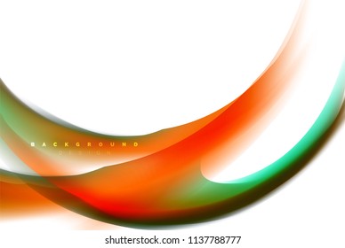 Holographic fluid colors flow, colorful liquid mixing colours motion concept. Vector illustration