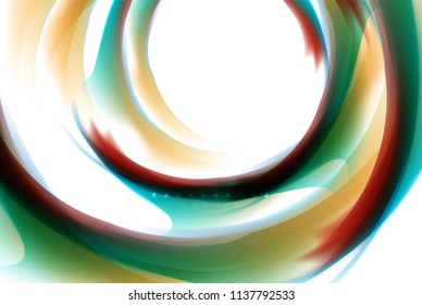 Holographic fluid colors flow, colorful liquid mixing colours motion concept. Vector illustration