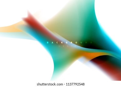 Holographic fluid colors flow, colorful liquid mixing colours motion concept. Vector illustration