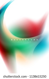 Holographic fluid colors flow, colorful liquid mixing colours motion concept. Vector illustration