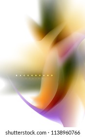 Holographic fluid colors flow, colorful liquid mixing colours motion concept. Vector illustration