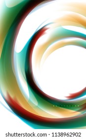 Holographic fluid colors flow, colorful liquid mixing colours motion concept. Vector illustration