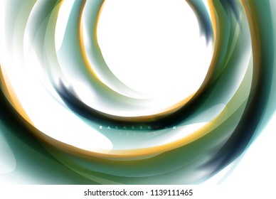 Holographic fluid colors flow, colorful liquid mixing colours motion concept. Vector illustration