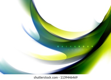 Holographic fluid colors flow, colorful liquid mixing colours motion concept. Vector illustration