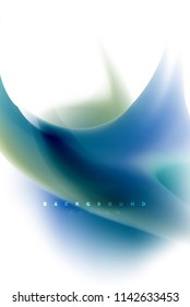 Holographic fluid colors flow, colorful liquid mixing colours motion concept. Vector illustration