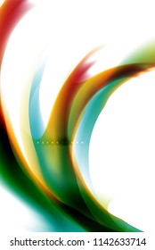 Holographic fluid colors flow, colorful liquid mixing colours motion concept. Vector illustration