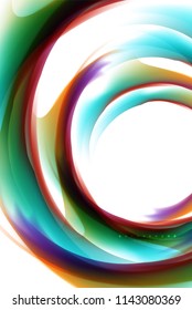 Holographic fluid colors flow, colorful liquid mixing colours motion concept. Vector illustration