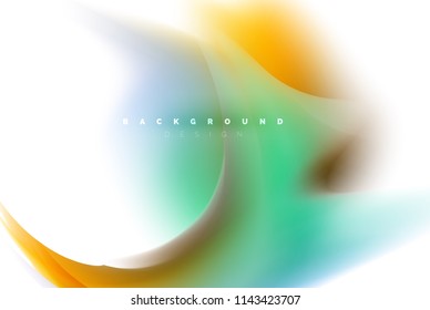Holographic fluid colors flow, colorful liquid mixing colours motion concept. Vector illustration