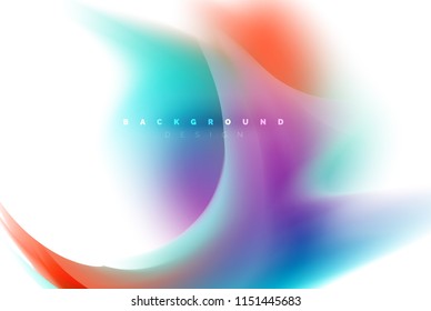 Holographic fluid colors flow, colorful liquid mixing colours motion concept. Vector illustration