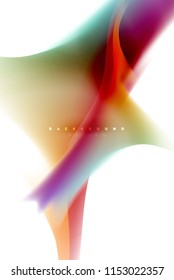 Holographic fluid colors flow, colorful liquid mixing colours motion concept. Vector illustration