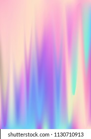 Holographic fluid colors gradient texture vector dynamic background. Vivid fluid gradient blur hologram banner. Minimal vector holographic background graphics design in pink blue violet.