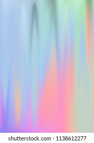 holographic fluid colors gradient texture vector dynamic background. Vivid fluid gradient blur hologram banner. Minimal vector holographic background graphics design in turquoise blue pink purple.