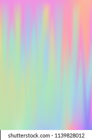 Holographic fluid colors gradient texture vector dynamic background. Vivid fluid gradient blur hologram banner. Minimal vector holographic background graphics design in pink teal.