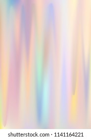 Holographic fluid colors gradient texture vector dynamic background. Vivid fluid gradient blur hologram banner. Minimal vector holographic background graphics design in light pastel colors.