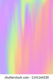 Holographic fluid colors gradient texture vector dynamic background. Vivid fluid gradient blur hologram banner. Minimal vector holographic background graphics design in pink purple green.