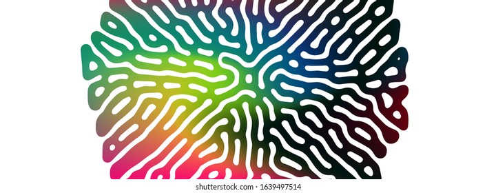 Holographic fluid drops and blobs. Psychedelic spiritual background, concept illustration of hallucination or visual illusion.