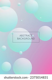 Holographic fluid with radial circles. Geometric shapes on gradient background. Modern hipster template for poster, covers, banners, flyers, report, brochure. Minimal holographic fluid in neon colors.
