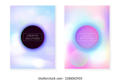 Holographic Fluid. Space Iridescent Backdrop. Liquid Shape. Hologram Texture. Motion Flyer. Trendy Dots. Tech Banner. Purple Shiny Pattern. Violet Holographic Fluid