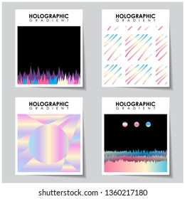 holographic flyer background concept