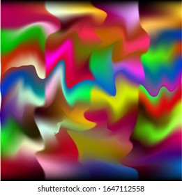 El aceite holográfico en el fondo