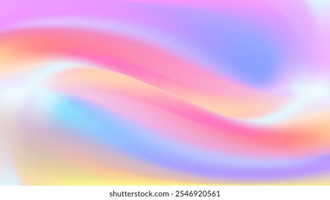 Holographic foil background. Hologram texture. Vector illustration. Pastel hologram foil.