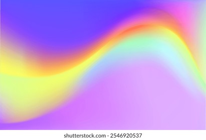 Holographic foil. Iridescent holographic foil. Hologram texture. Pastel neon rainbow. Ultraviolet metallic paper. Template for presentation. Cover to web design. Abstract colorful gradient.