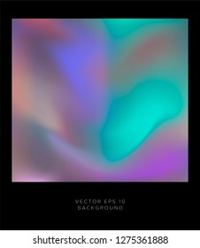 Holographic foil/ paper glossy texture with irregularities and leaks. Vaporwave/ retrowave style inspiration, 80s-90s trendy background.