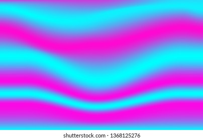 Holographic foil - vector banner background. Rainbow multicolor stylish fashion poster. Smooth wave lines blue, pink, purple colors. Retro 80's neon covers. Technological digital art screen saver