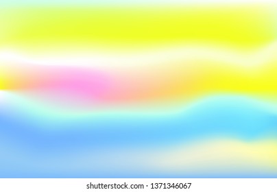 Holographic foil - vector banner background. Rainbow multicolor carnival fashion poster. Smooth wave line blue, pink, purple colors. Retro 80's neon covers. Screensaver for smartphone, computer screen