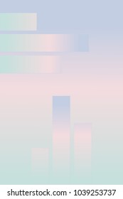 holographic geometric element pastel pink blue green vector 